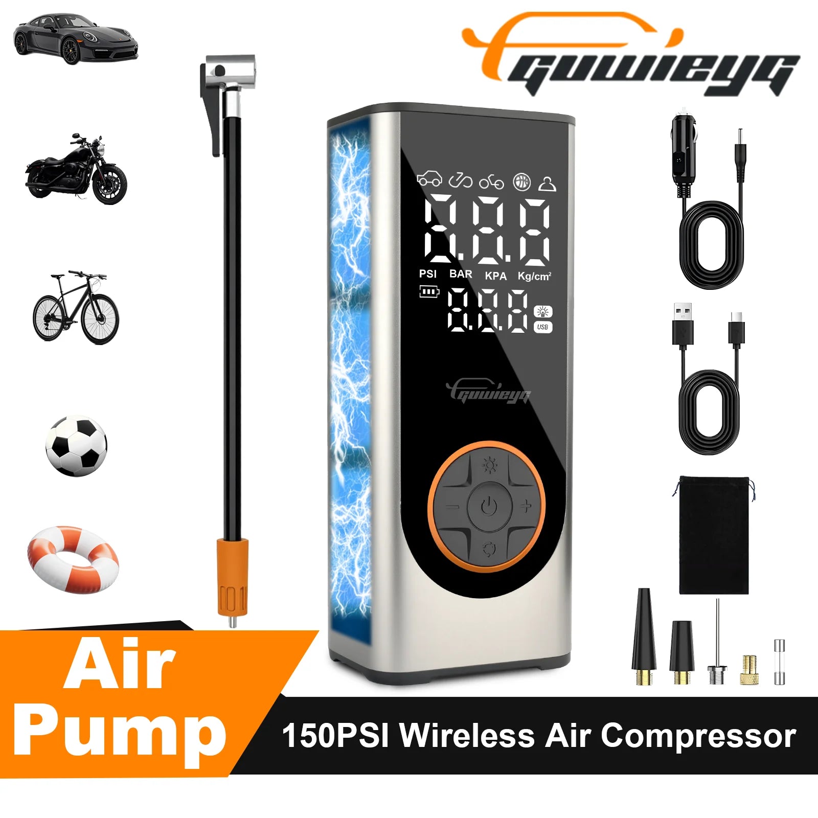 GUWIEYG Air Pump Portable Air Compressor